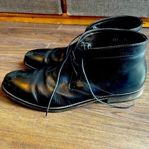 Luca del Forte Italian lace up boots in black, size 42